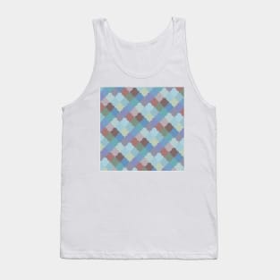 Patchwork Mosaic Scales Pastels Geometric Pattern Tank Top